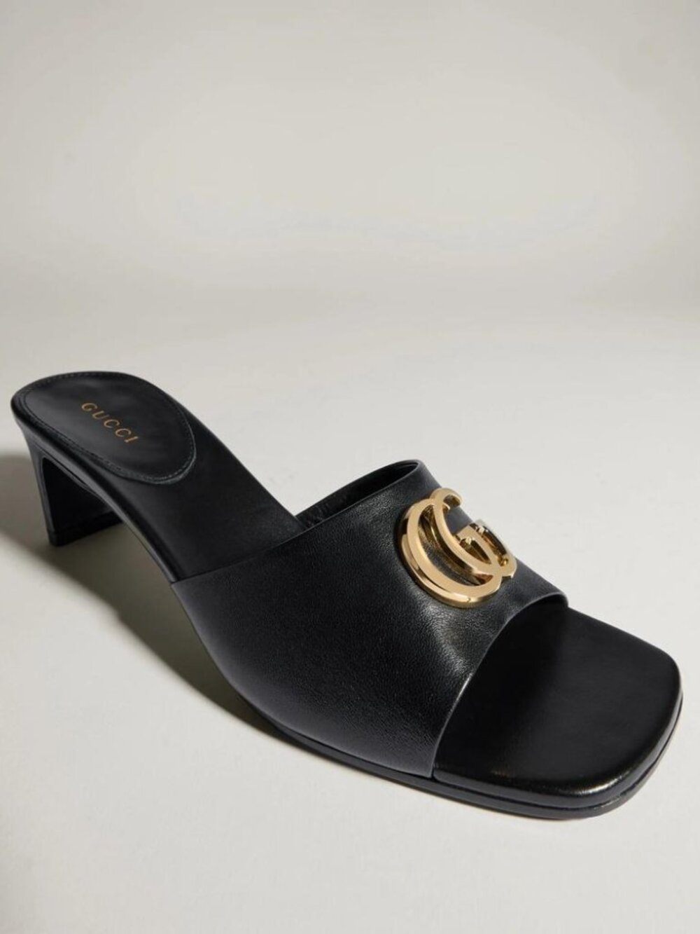 Gucci Gg 55Mm Heeled Sandals IT 37.5 Women - Picture 2 of 2